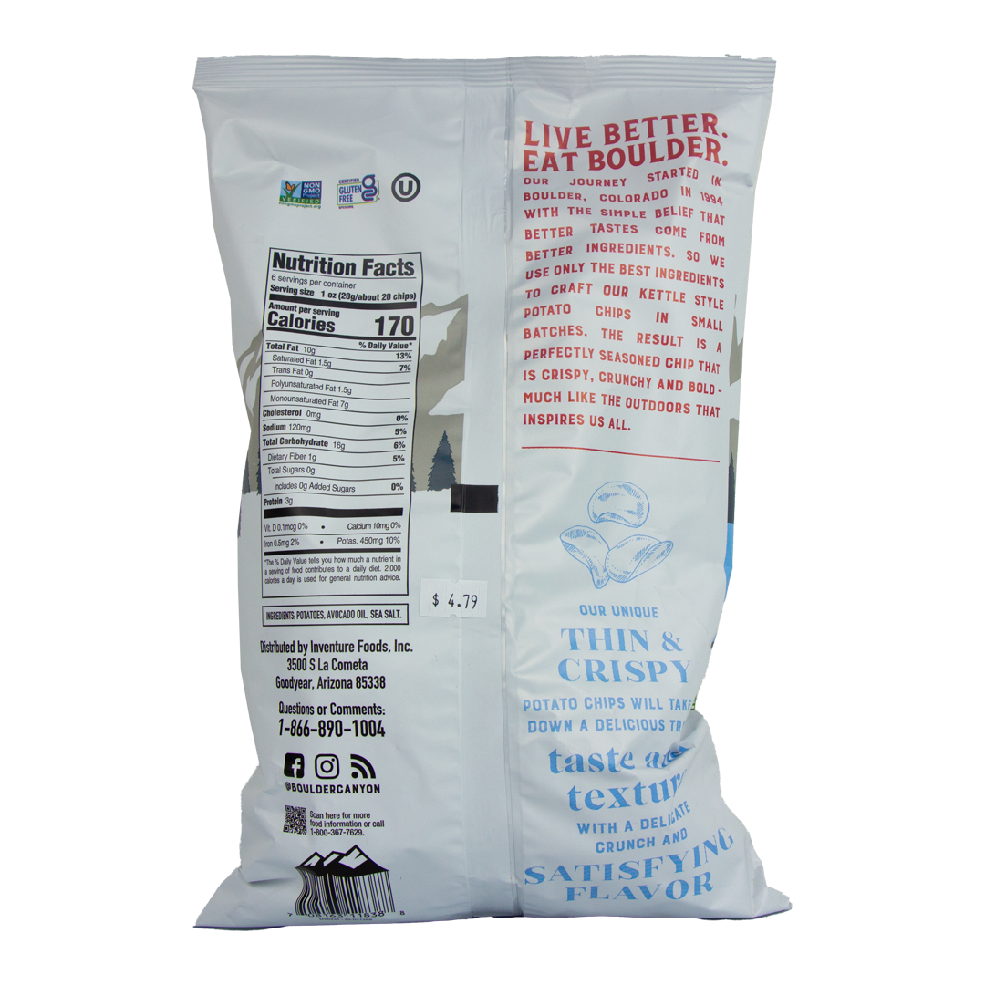 Boulder Canyon - Thin & Crispy - Classic Sea Salt Potato Chips (6 oz)