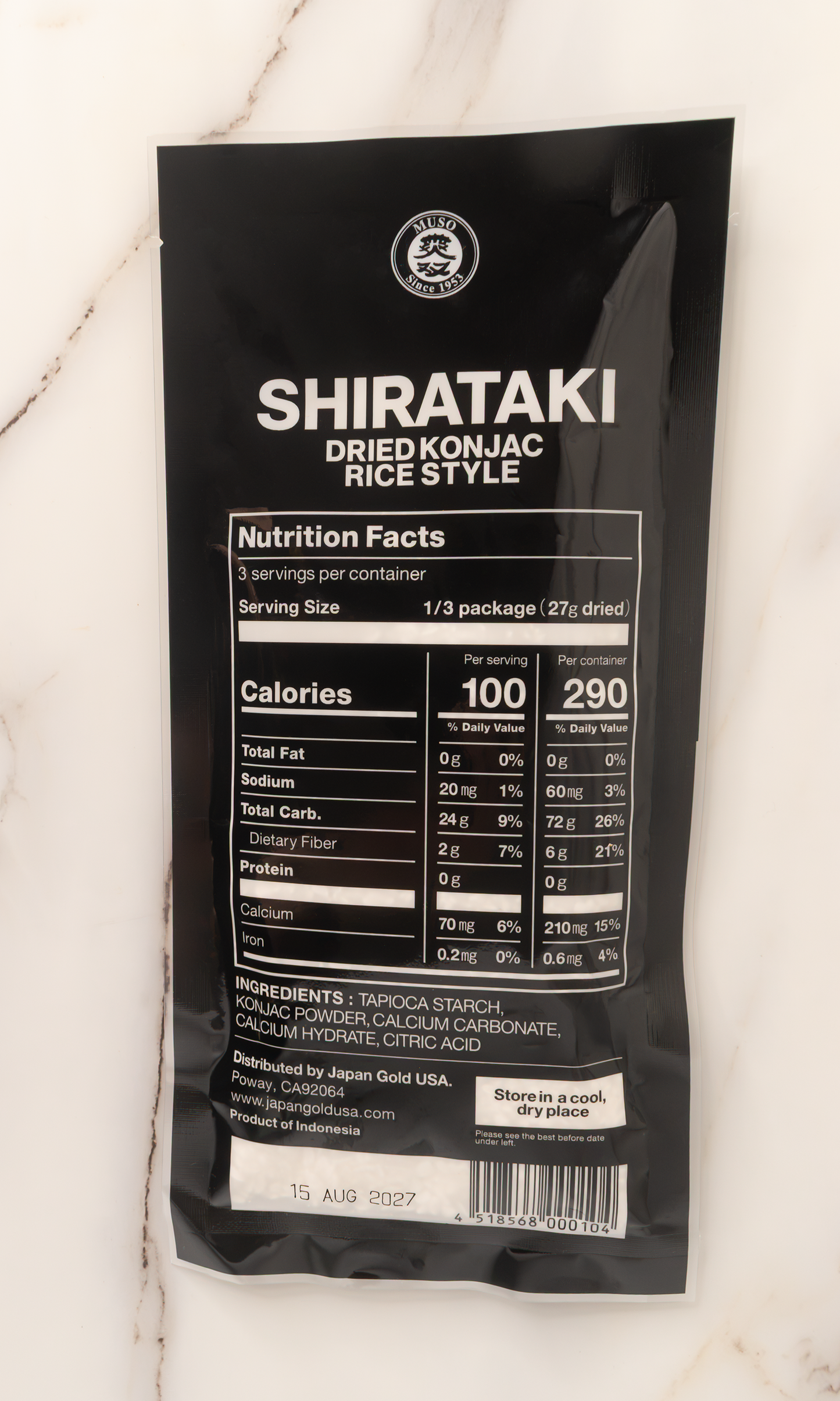 Dried Shirataki "Rice Style"