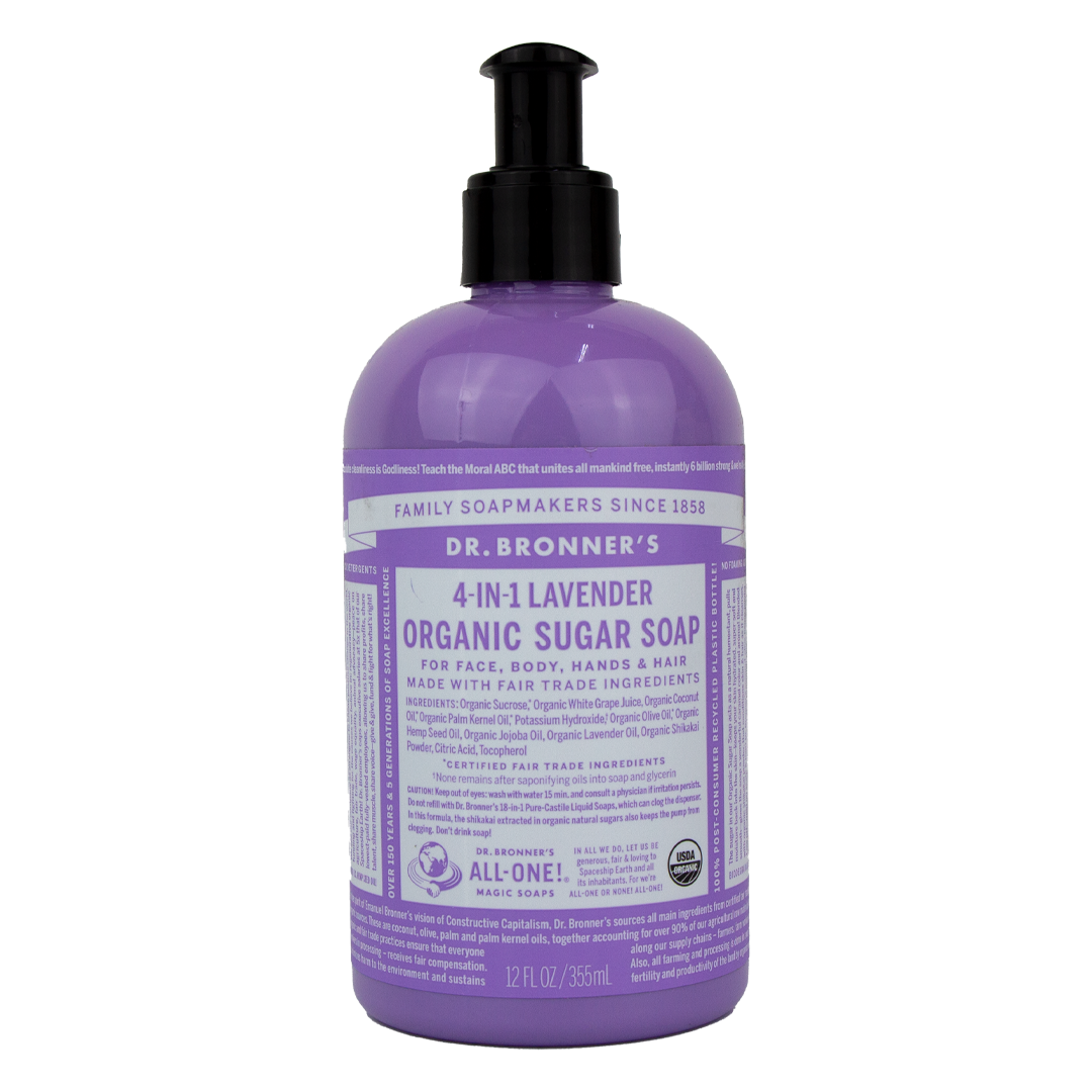 Dr. Bronner's - 4 in 1 - Lavender Sugar Soap - (12 oz)