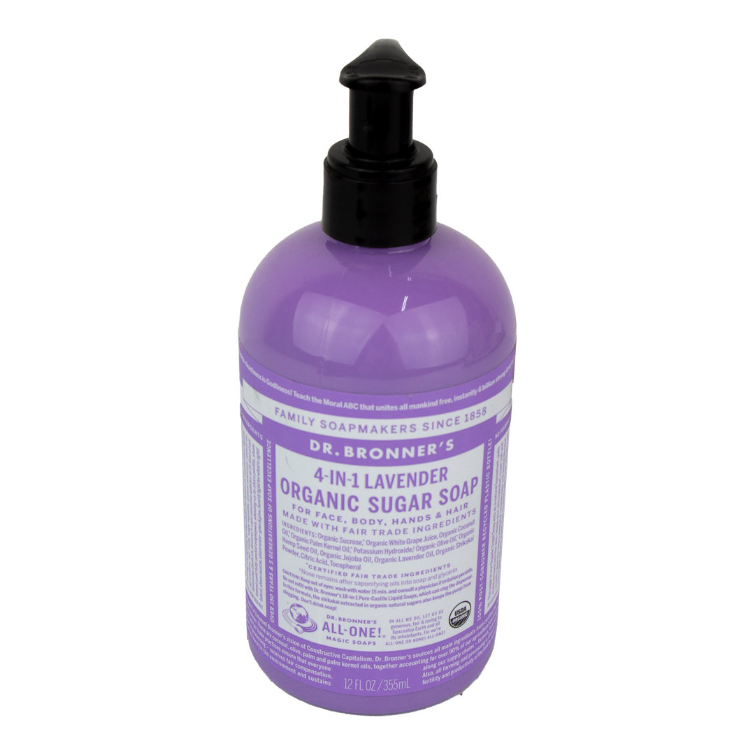 Dr. Bronner's - 4 in 1 - Lavender Sugar Soap - (12 oz)