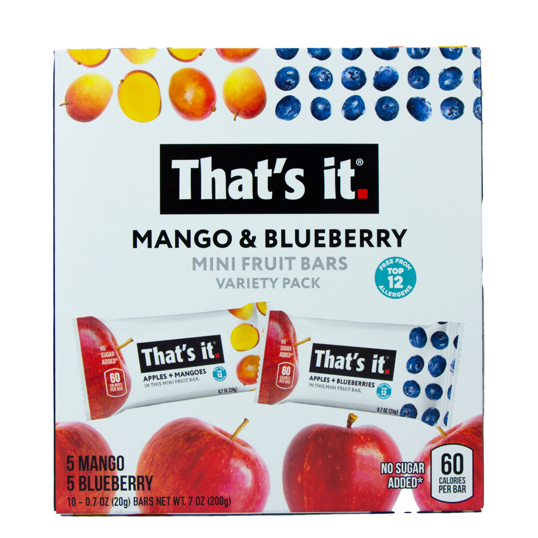 That's It - Mango and Blueberry Mini Bars-Pack of 10