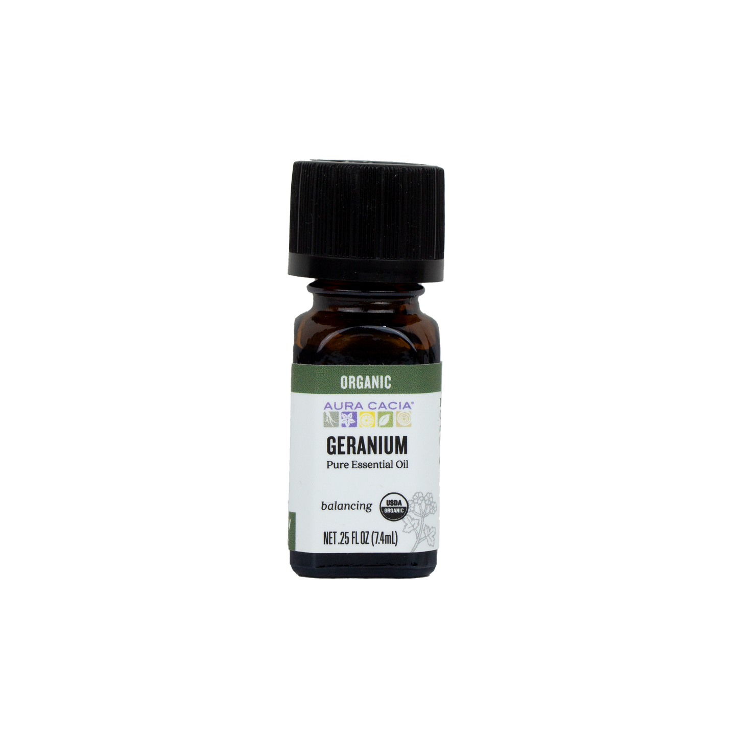 Aura Cacia - Organic Geranium Pure Essential Oil (0.25 oz.)