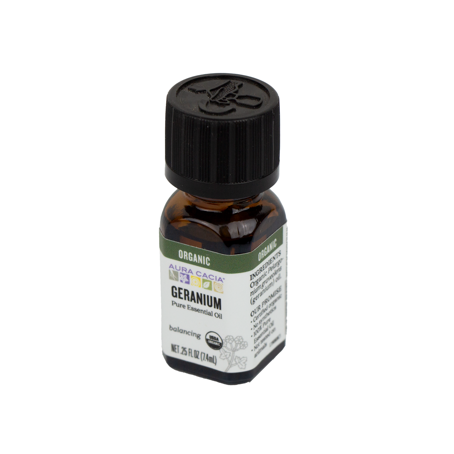 Aura Cacia - Organic Geranium Pure Essential Oil (0.25 oz.)