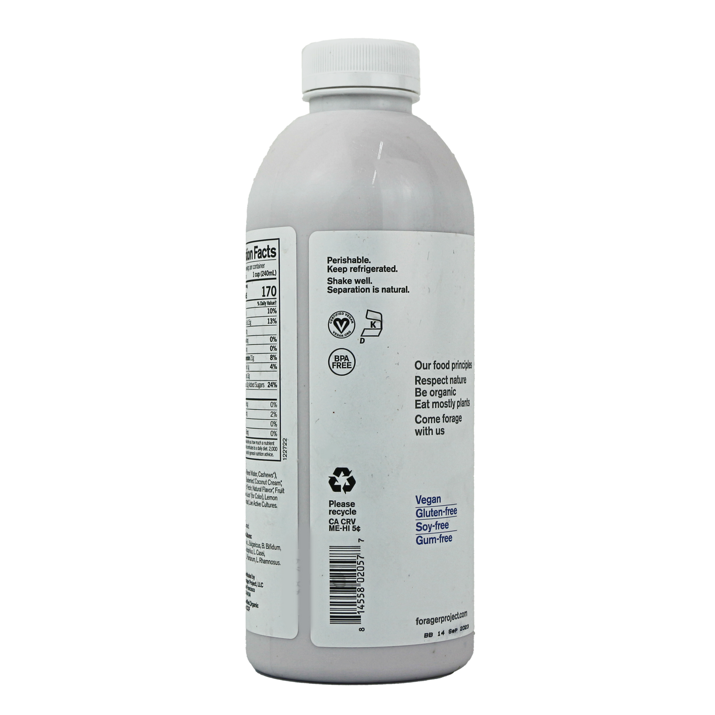 Forager Project - Organic Probiotic Cashewmilk Yogurt - Blueberry (28 oz.) (Store Pick-Up Only)