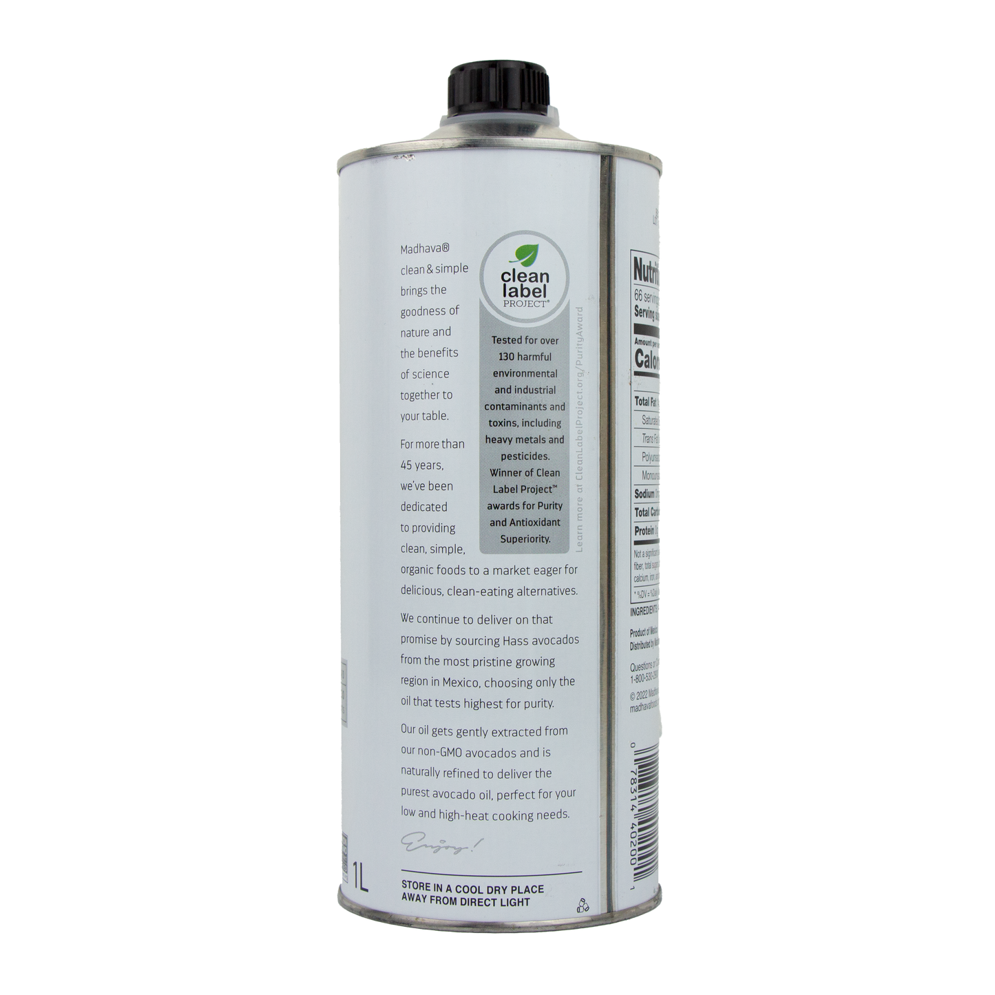 Madhava Clean & Simple Non-GMO Avocado Oil
