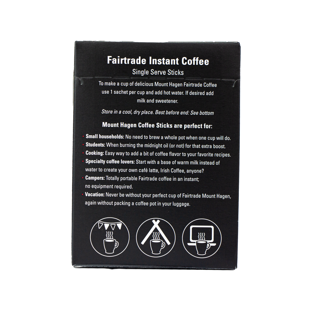 Mount Hagen - Instant Organic Trade Coffee - Single Serve Sticks (1.76 oz)