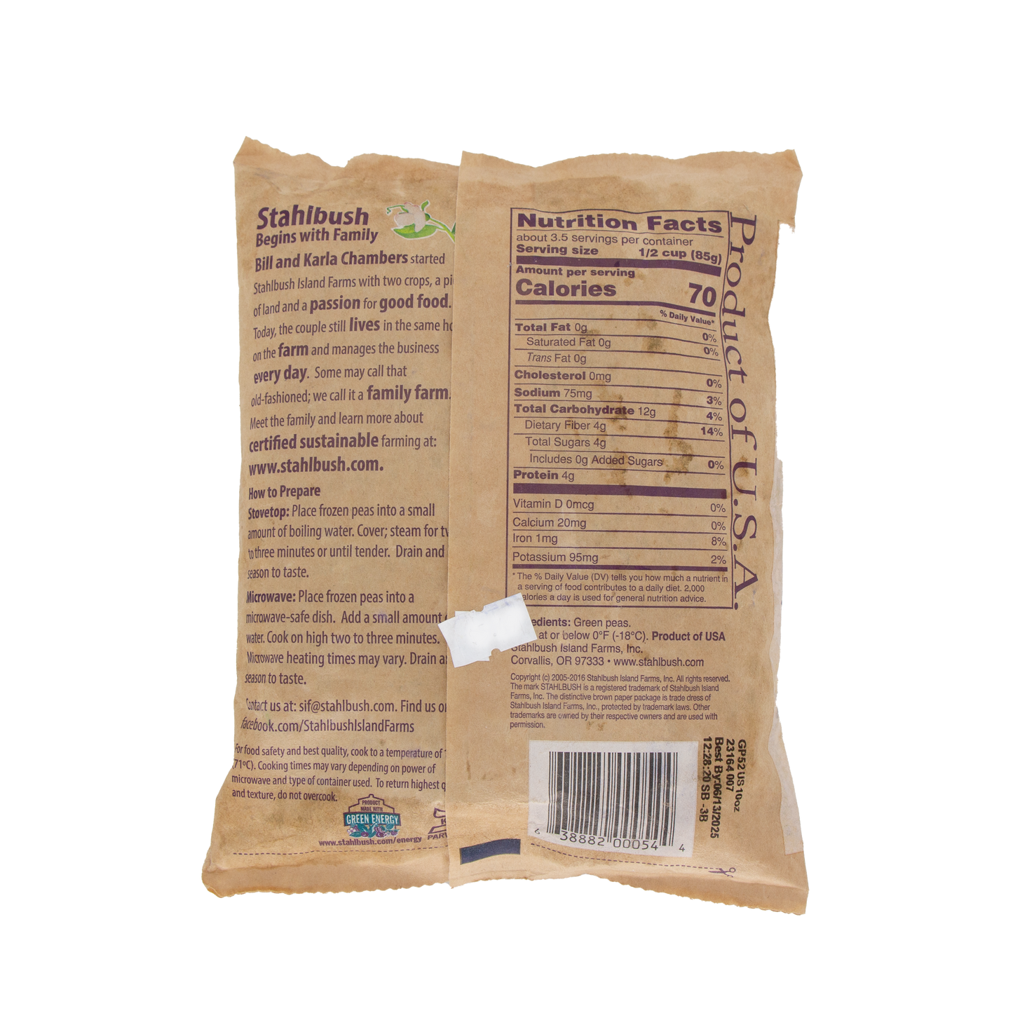 Stahlbush Island Farms - Green Peas (Store Pick-Up Only)