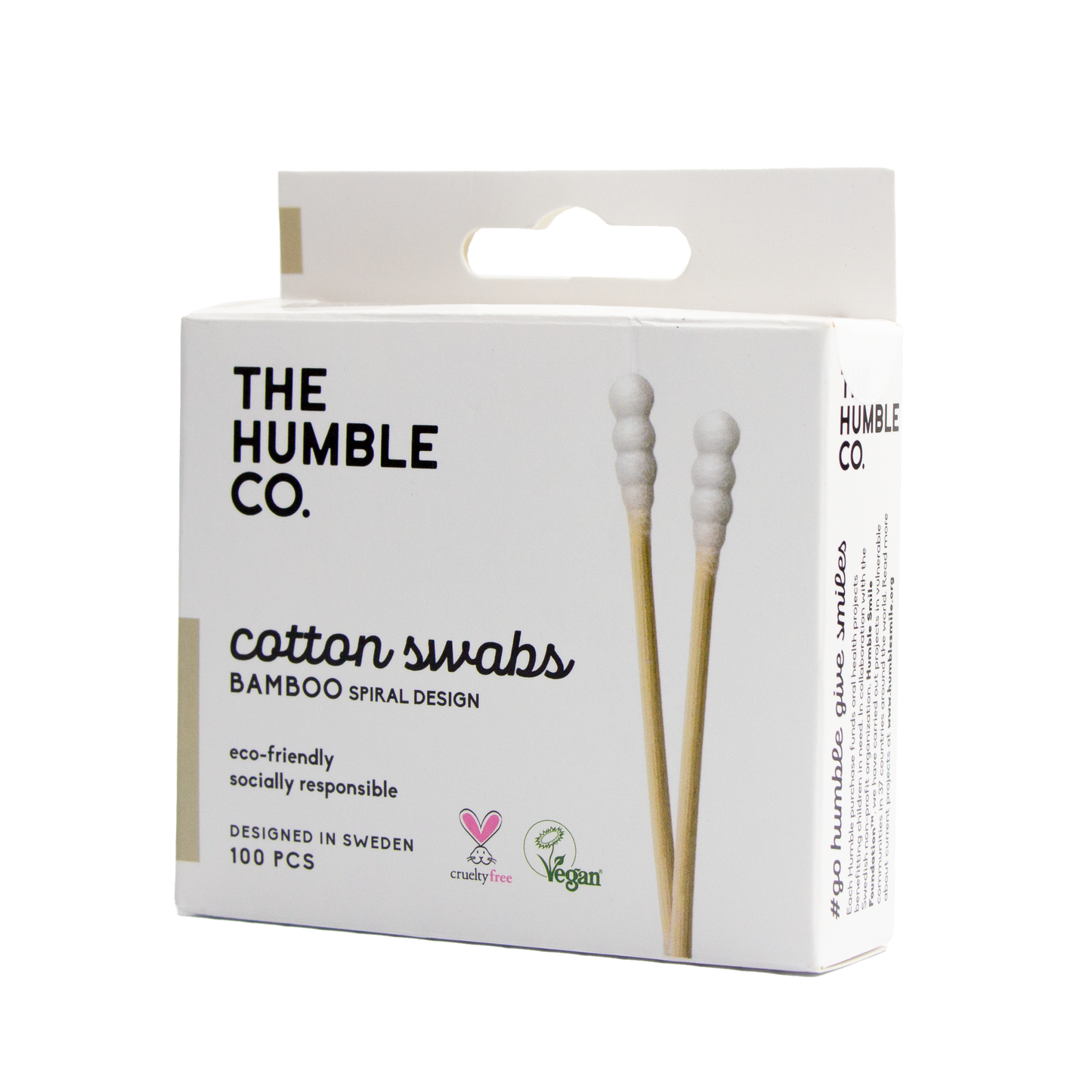The Humble Co. - Cotton Swabs Bamboo Spiral Design