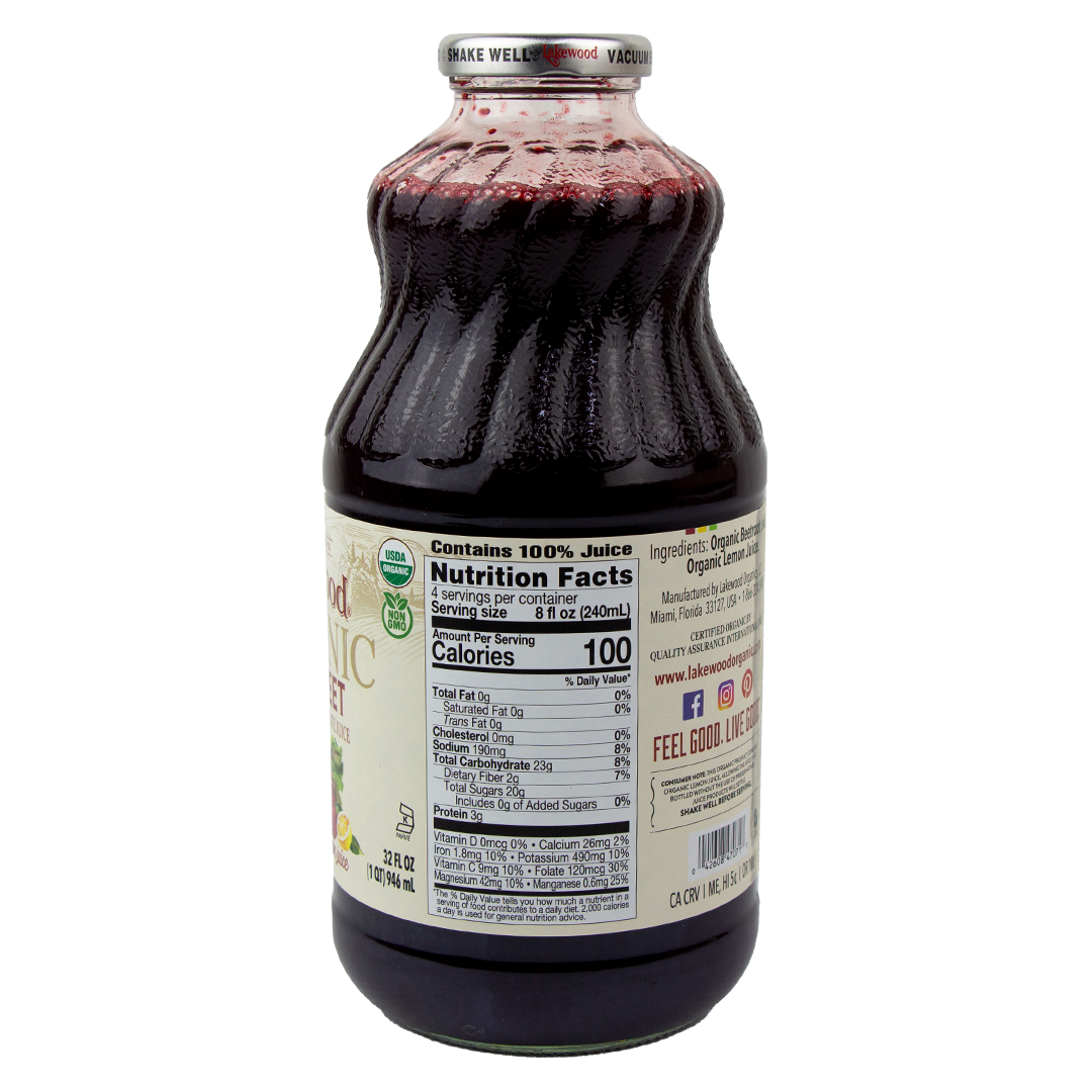 Lakewood - Organic Pure Beet Juice 32 oz. (Store Pick-Up Only)