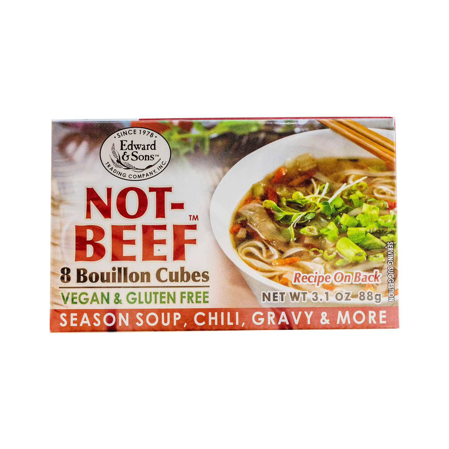 Edward & Sons - Not Beef Cubes - Rich Savory Broth & Seasoning