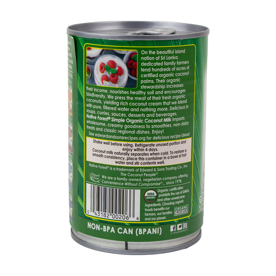 Native Forest - Unsweetened Organic Coconut Milk (No Guar) - (13.5 oz)