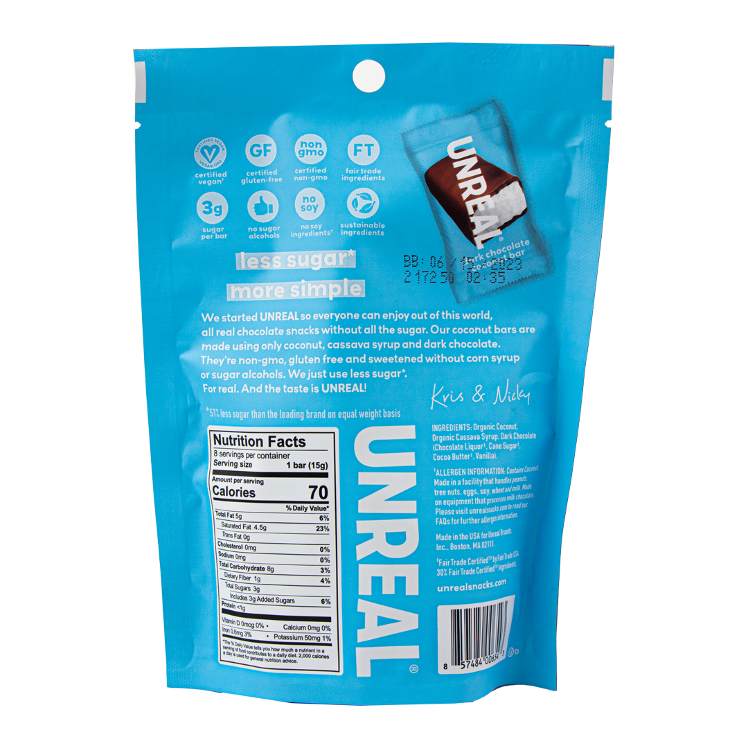 Unreal - Dark Chocolate Coconut Bars
