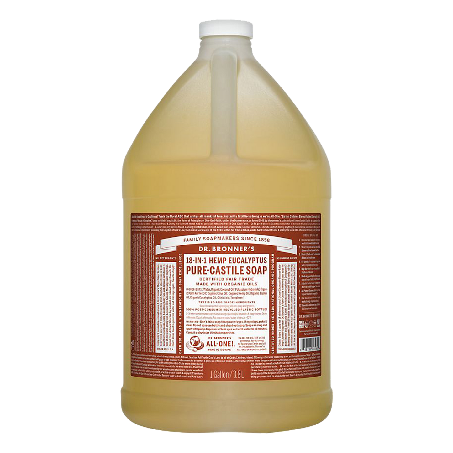 Dr. Bronner's - 18 in 1 Hemp Eucalyptus Soap - 1 Gallon (Store Pick - Up Only)