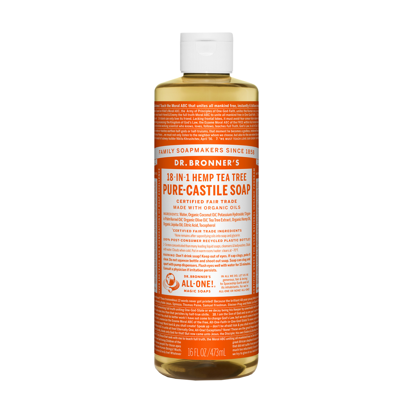 Dr. Bronner's - 18 in 1 Hemp Tea Tree Soap - (16 oz)