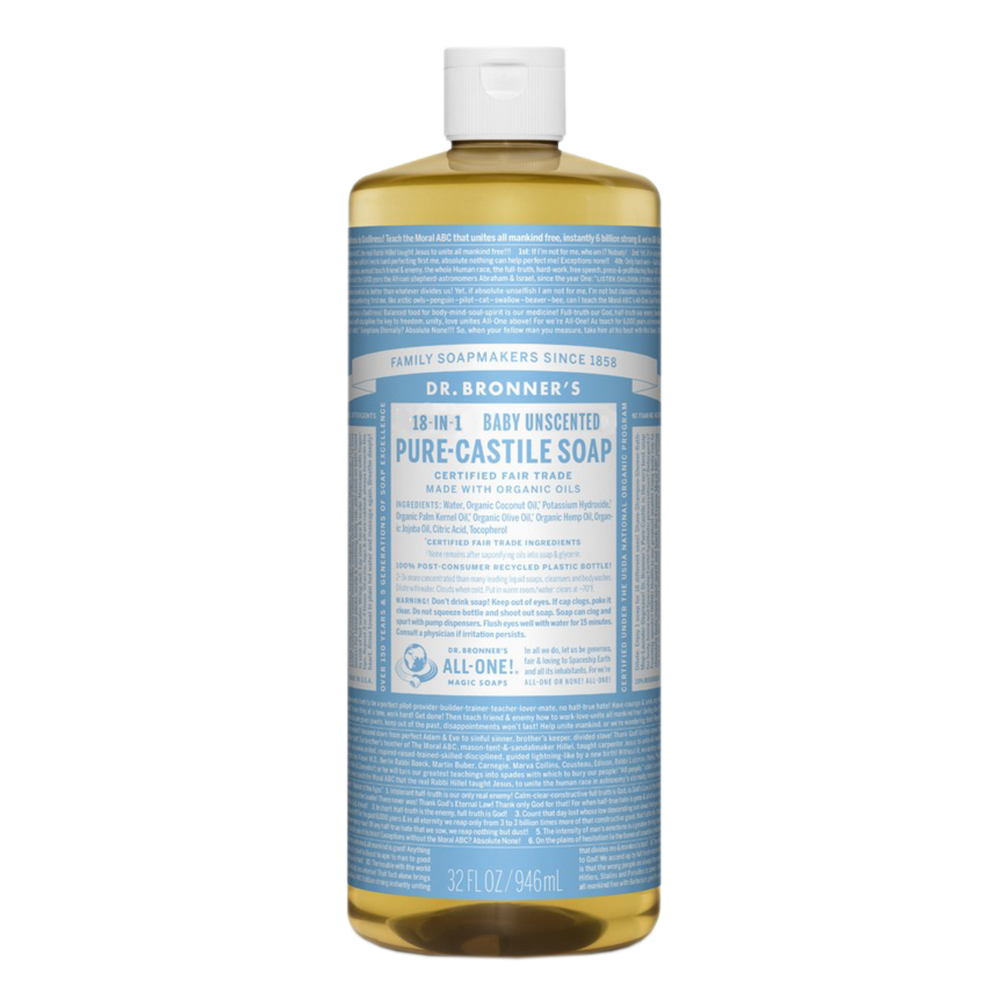 Dr. Bronner's - 18 in 1 Hemp Baby Unscented - (32 oz)