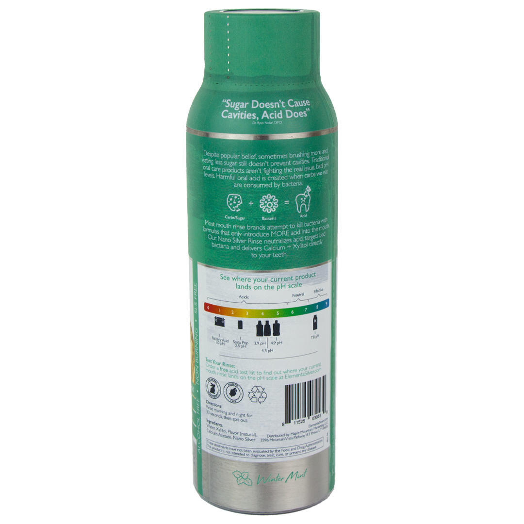 Elementa Nano Silver Mouthrinse - Winter Mint Flavor