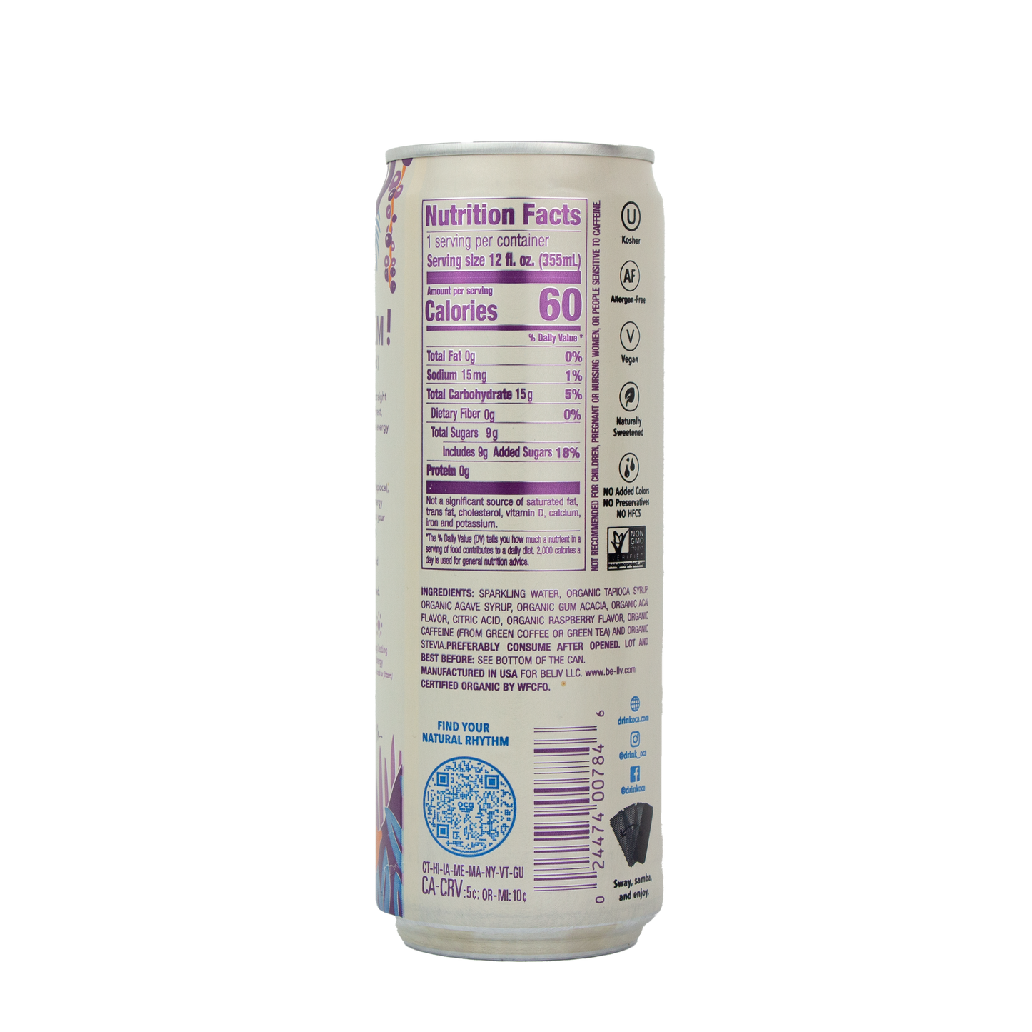 OCA - Plant-Based Energy Drink - Berry Acai