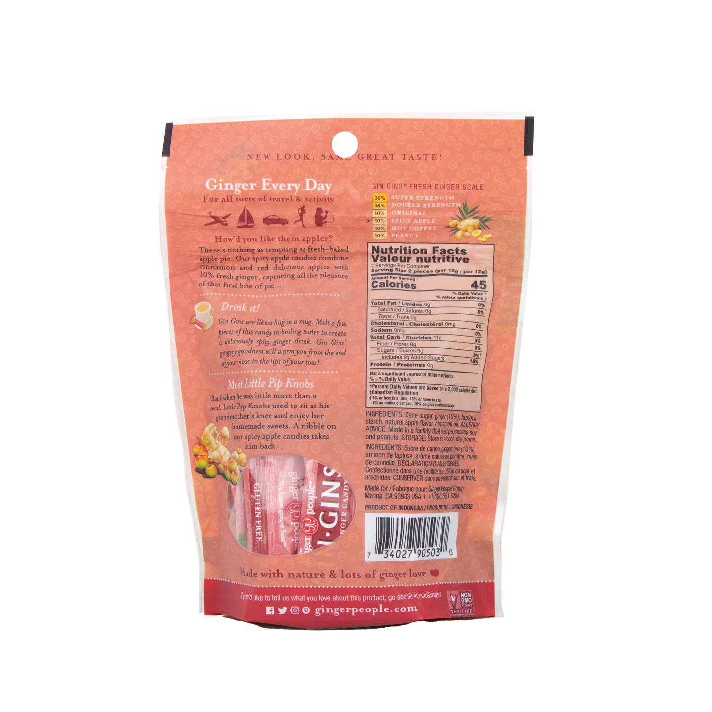 The Ginger People - Chewy Ginger Apple Candy Spicy Apple