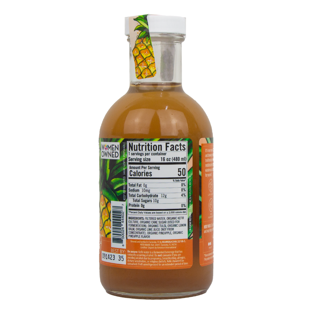 221 Bc. Kefir Water - Pineapple and Holy Basil (In Store Pick-Up Only)
