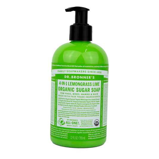 Dr. Bronner's - 4 in 1 - Lemongrass Lime Sugar Soap - (12 oz)