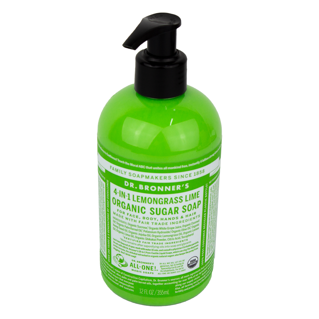 Dr. Bronner's - 4 in 1 - Lemongrass Lime Sugar Soap - (12 oz)