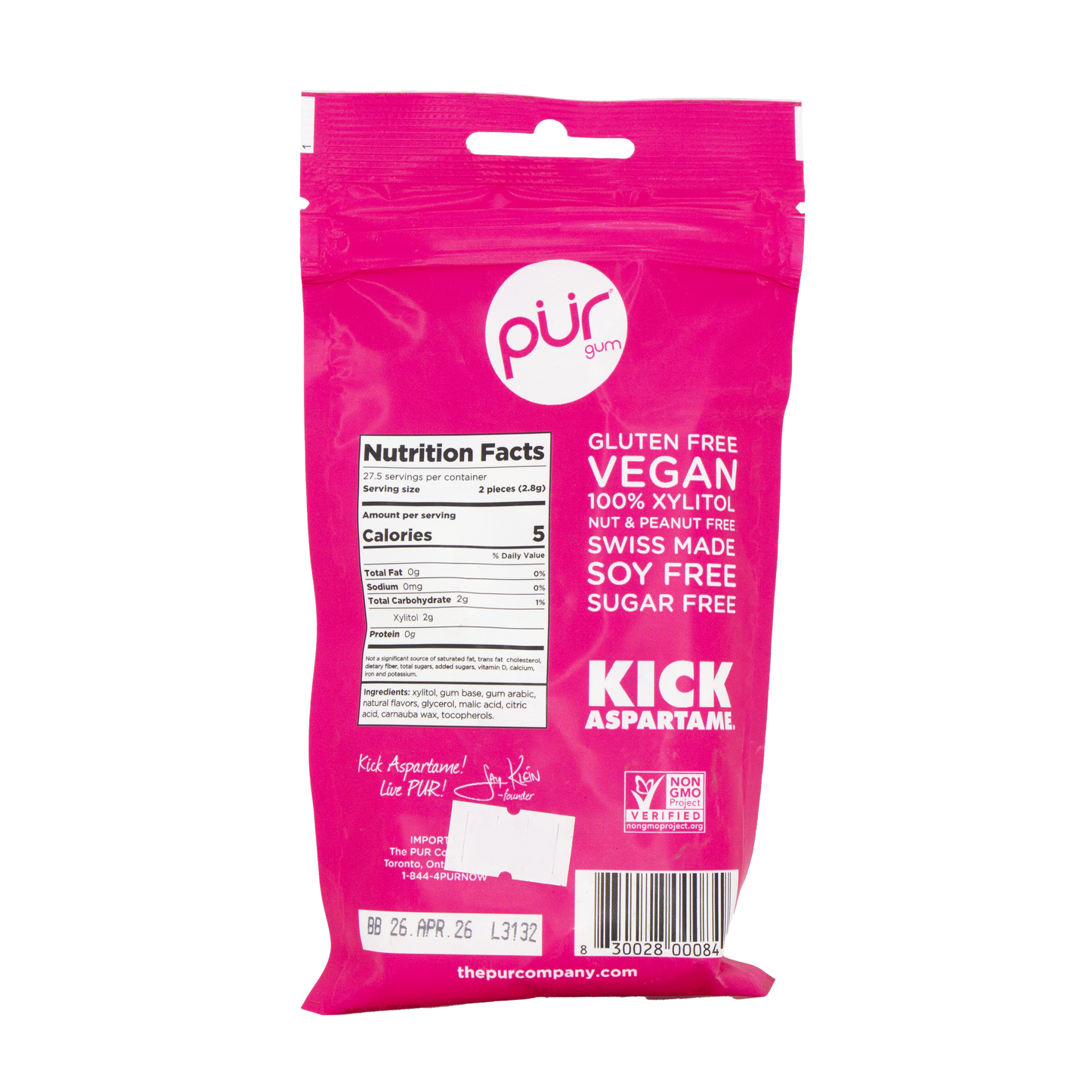 PUR - Pomegranate Mint 55 Piece Gum