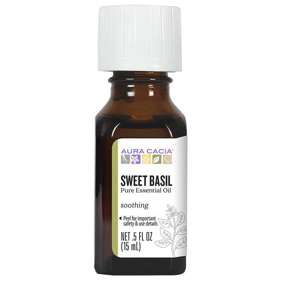 Aura Cacia -  Sweet Basil Essential Oil (0.5 oz)