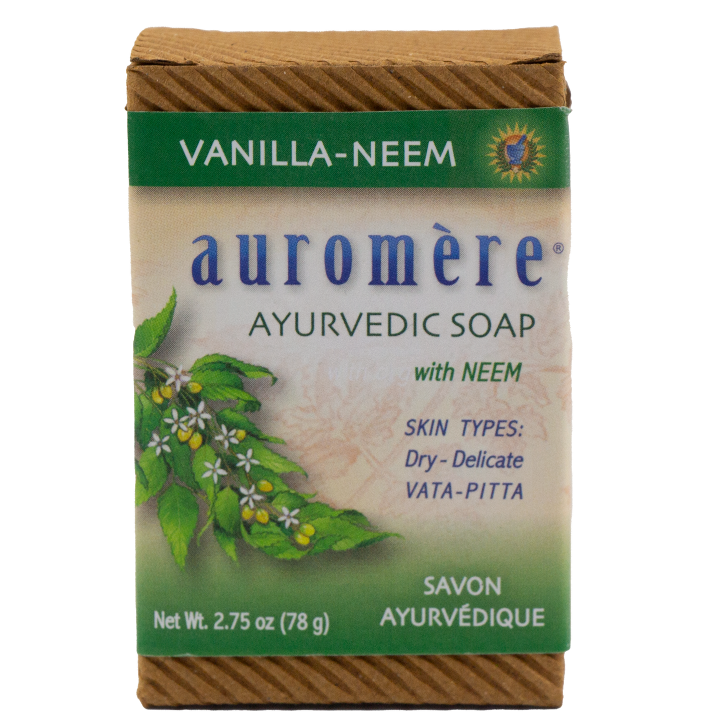 Auromere- Ayurvedic Bar Soap Vanilla Neem