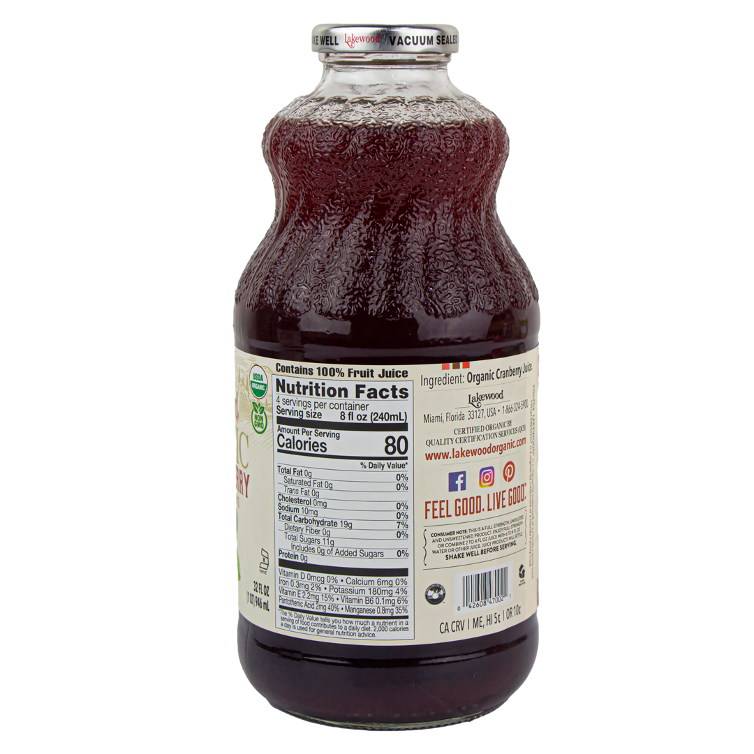 Lakewood Organic Pure Cranberry Juice 32 oz (In Store Pickup Only)