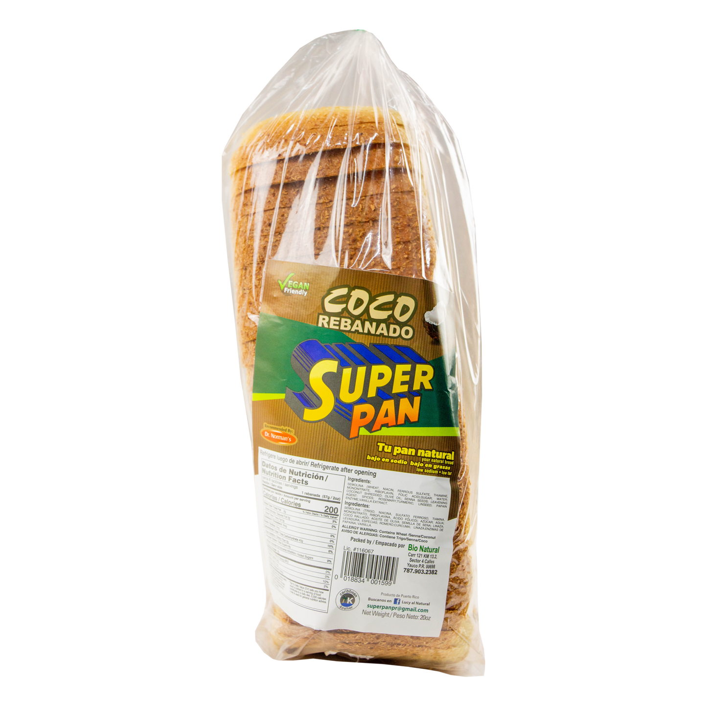 Super Pan - Pan de Coco Rebanado