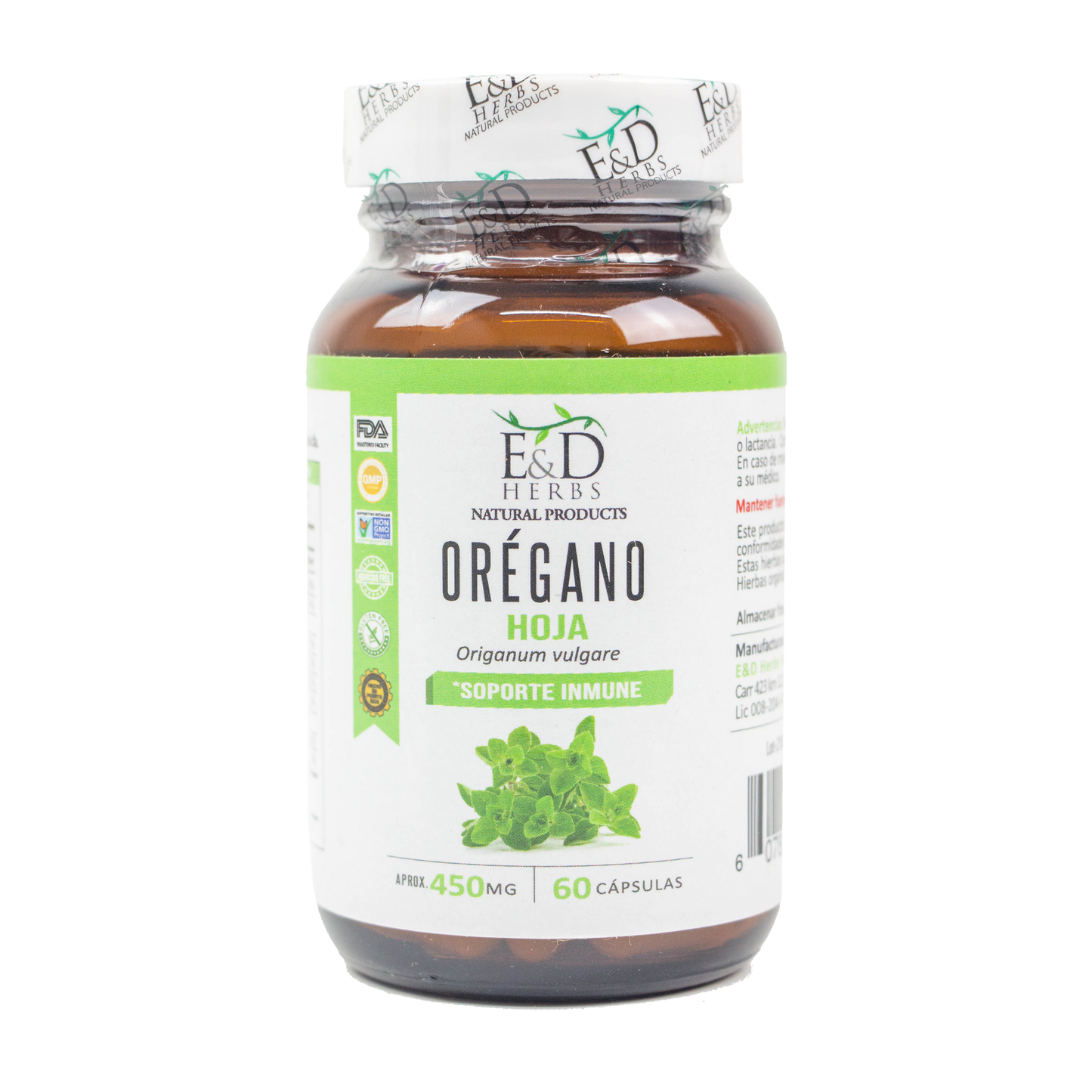 E&D Herbs - Orégano 450 mg