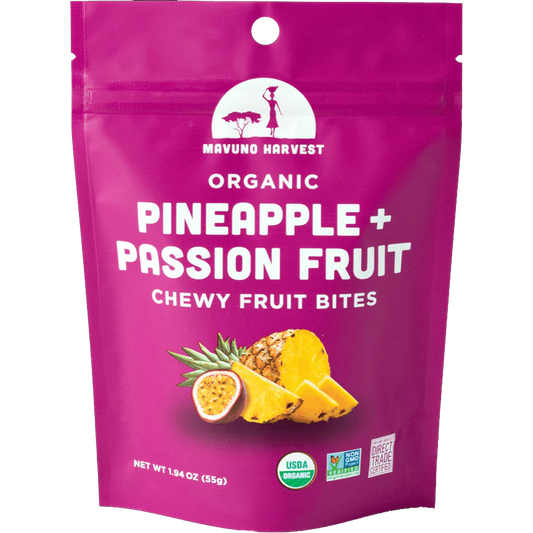 Mavuno Harvest Organic Fruit Bites: Pineapple & Passionfruit