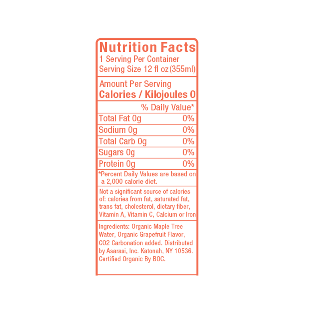 Asarasi - Sparkling Pink Grapefruit Tree Water (Store Pick-Up Only)