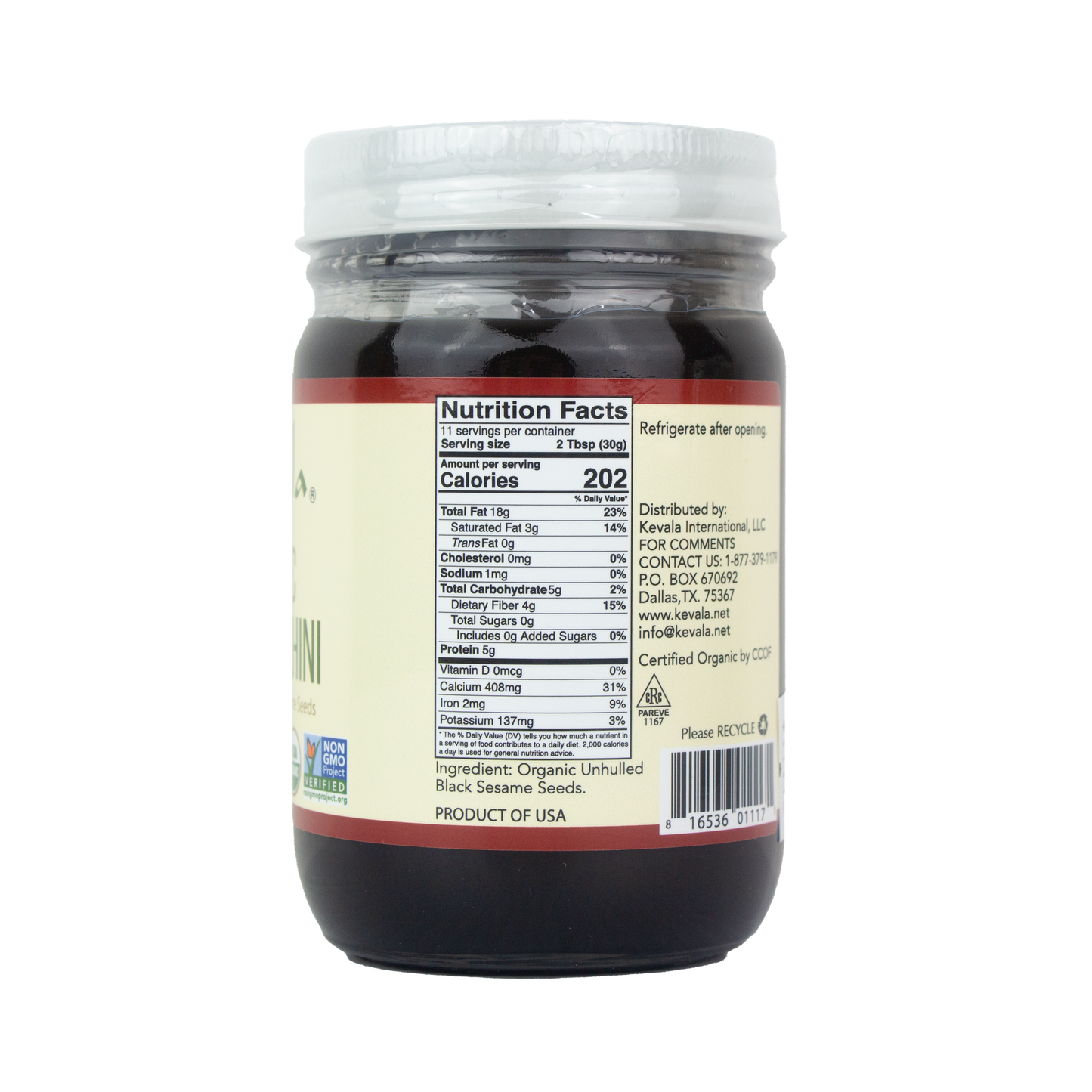 Kevala - Organic Black Tahini