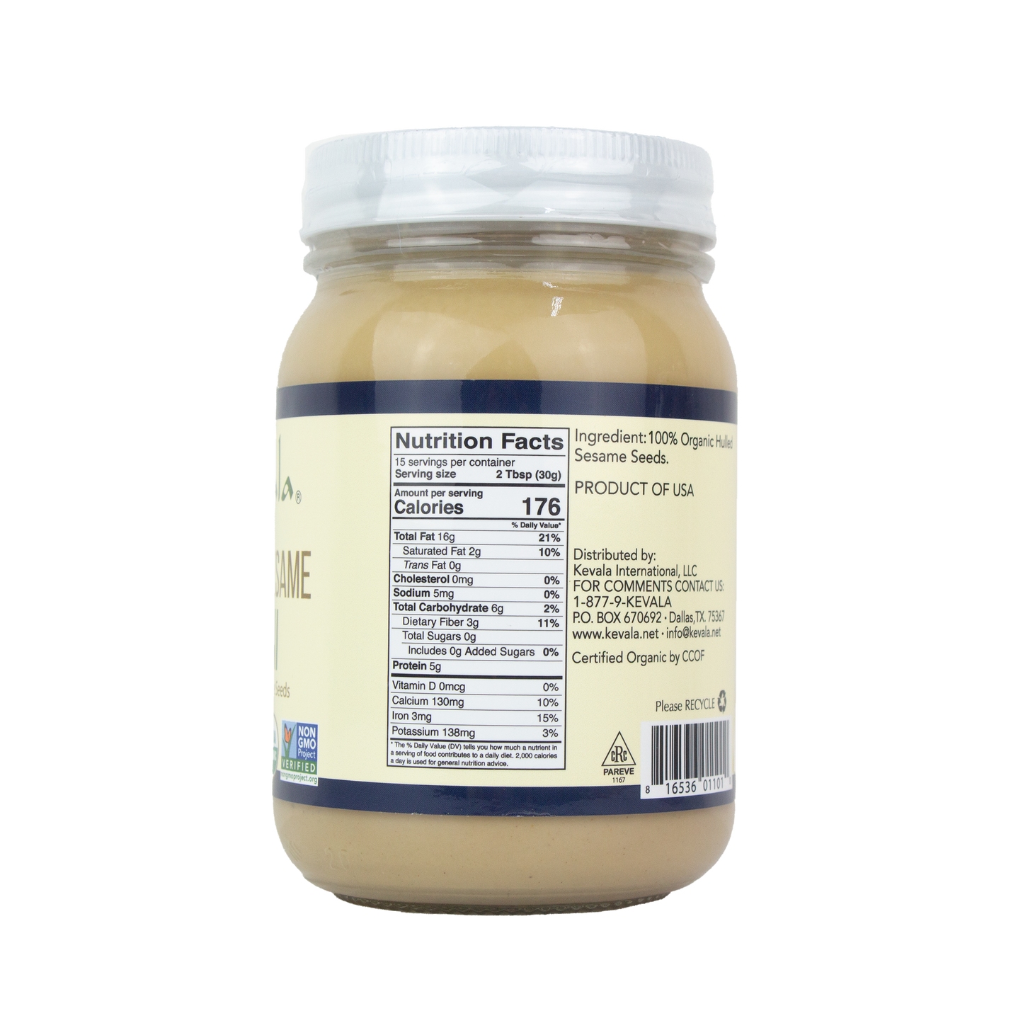 Kevala - Tahini Ajonjolí Orgánico/ Organic Sesame Tahini