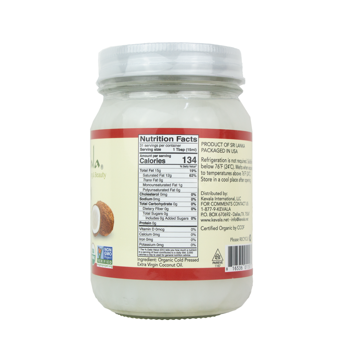 Kevala - Organic Virgin Coconut Oil