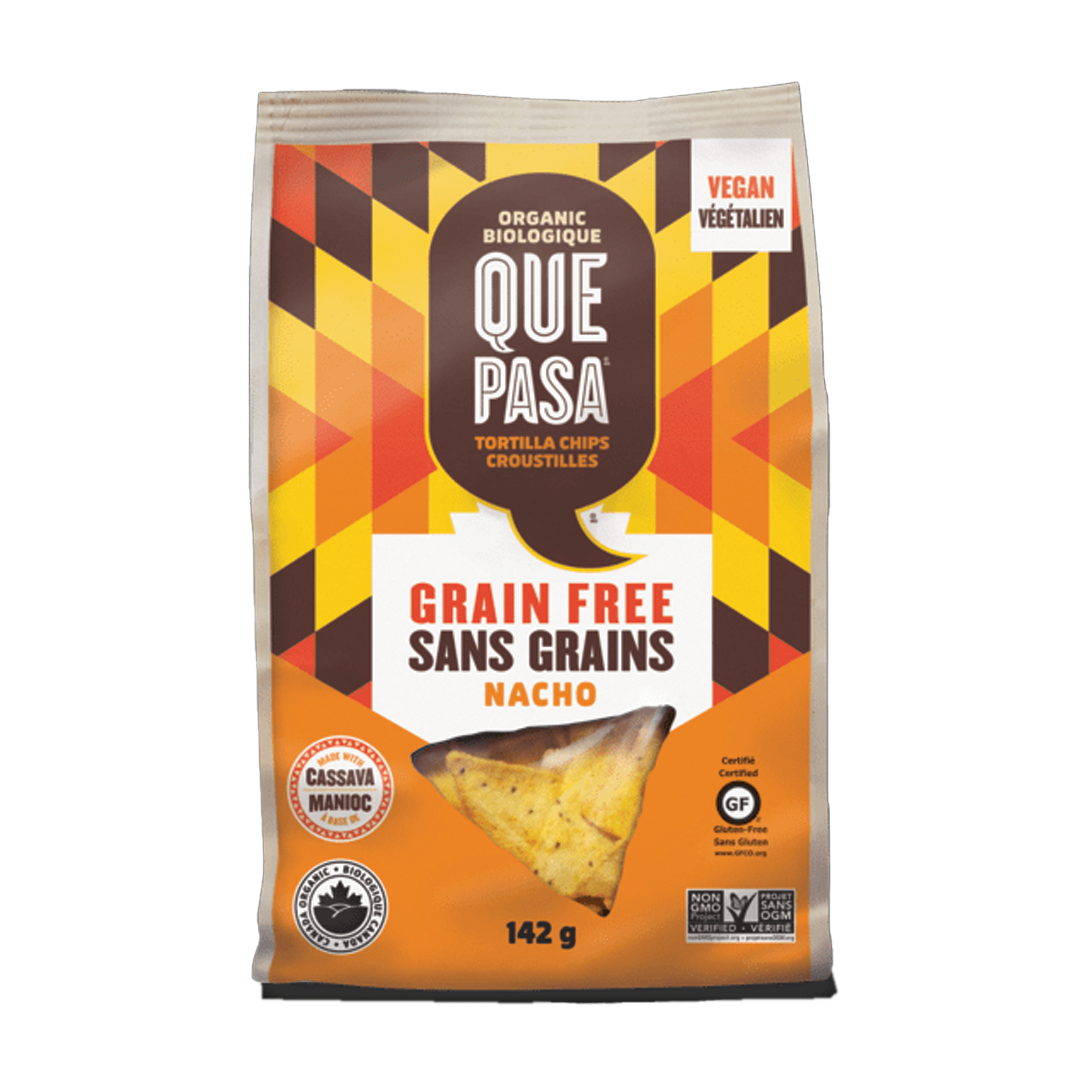 Organic Que Pasa Tortilla Chips Grain Free Nacho