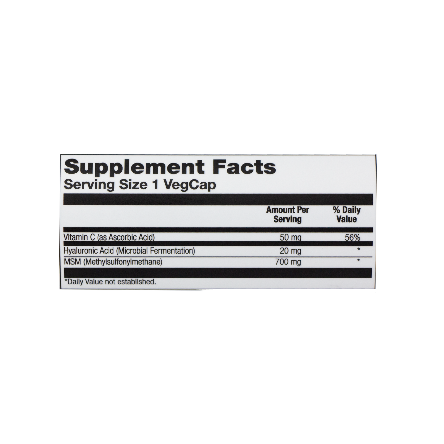 Solaray - Hyaluronic Acid & MSM