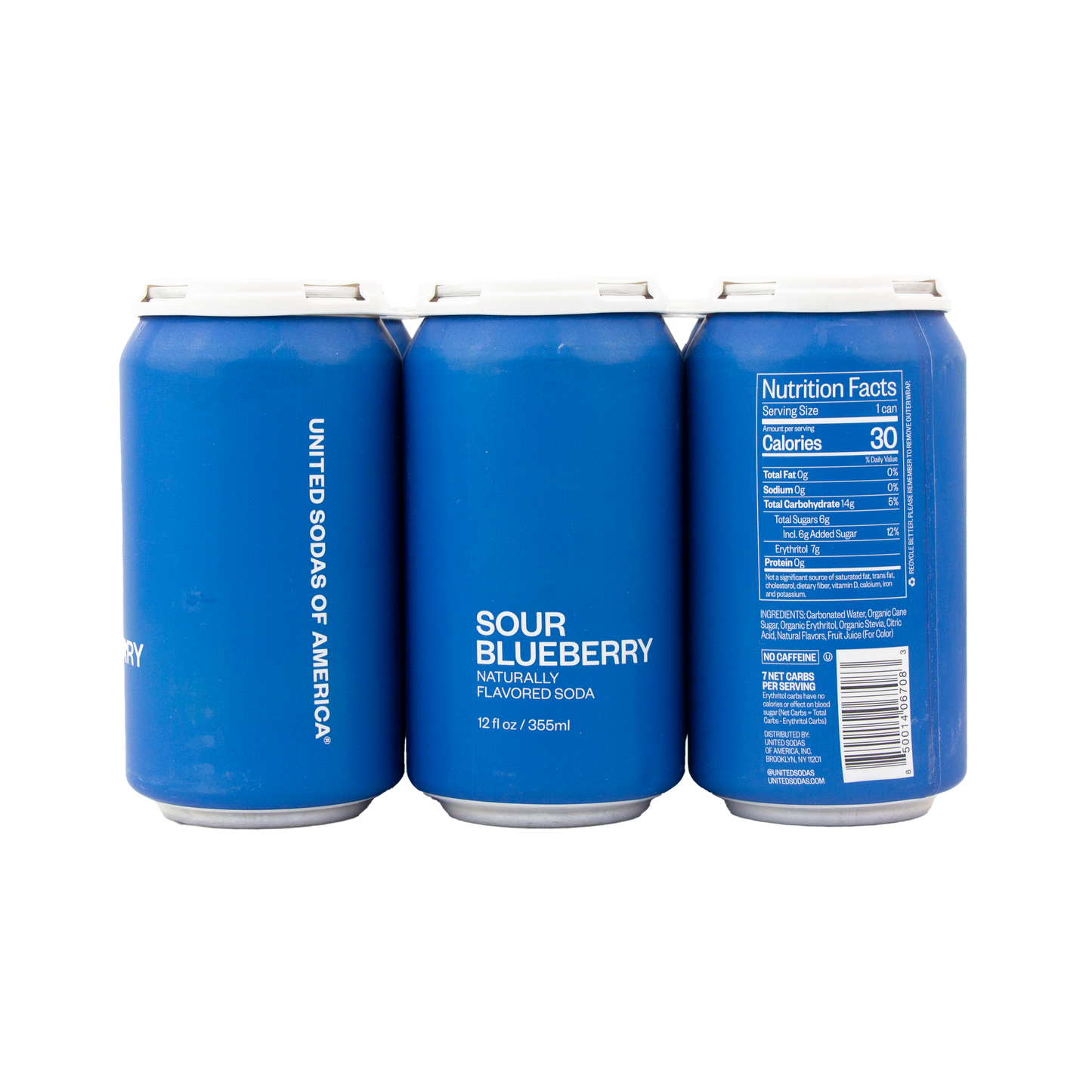 United Sodas of America - Sour Blueberry (6pk) (Store Pick-Up Only)